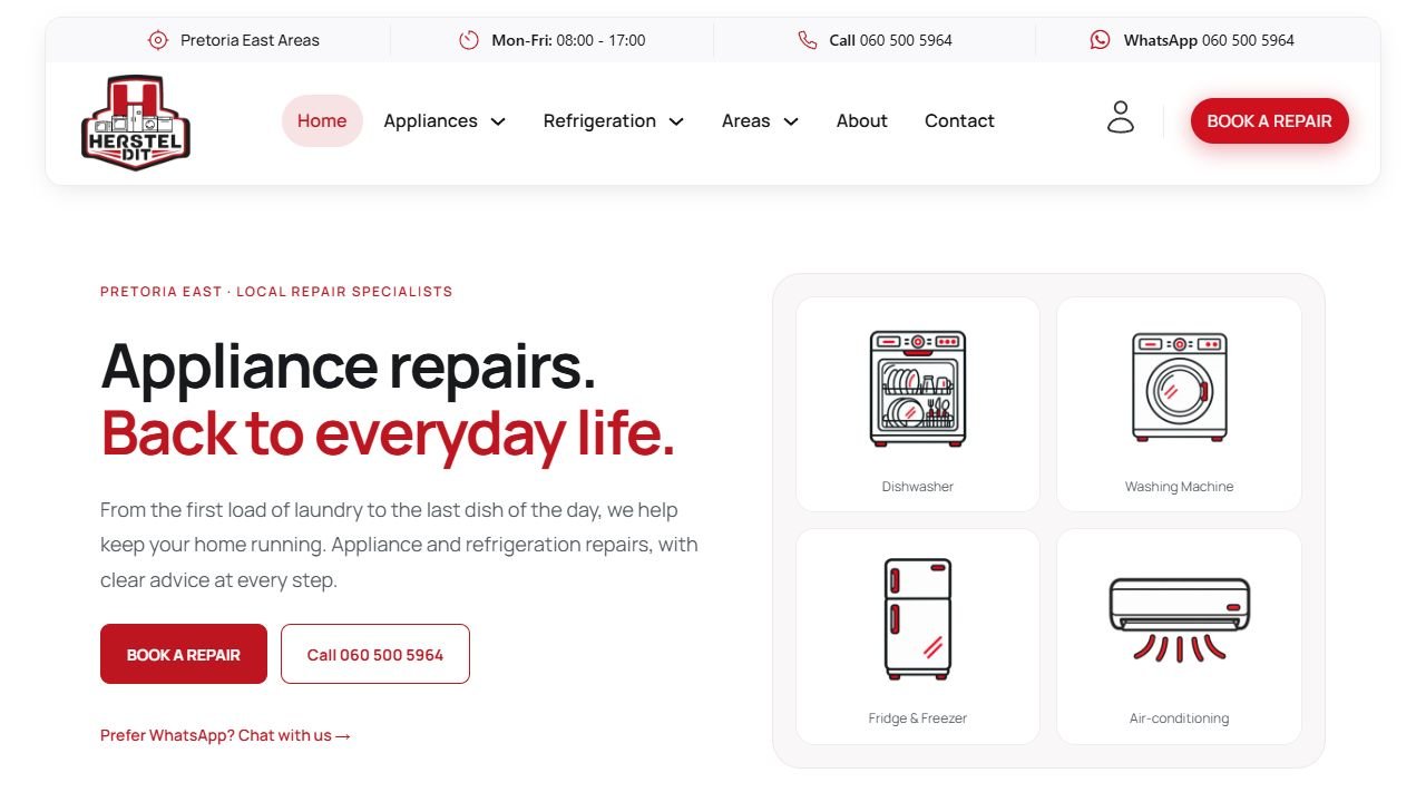 Herstel Dit website preview